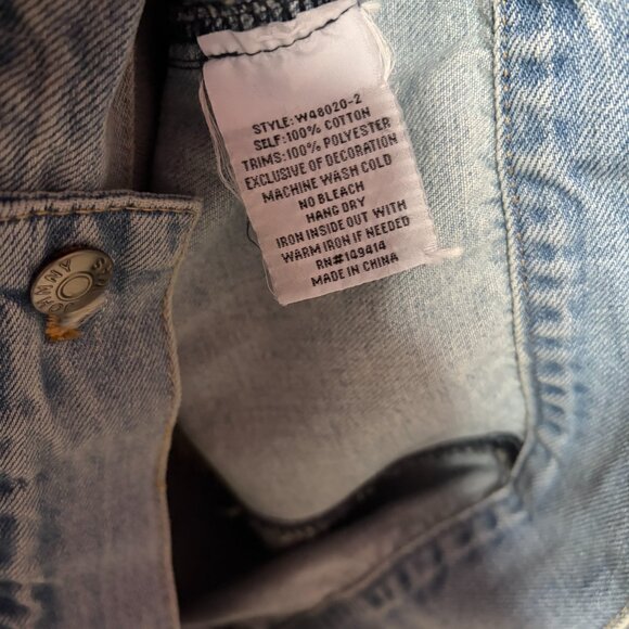 Johnny Was Jacket Womens XS Blue Embroidered Iva Denim Jacket Long Sleeve - Picture 11 of 11